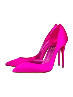Christian Louboutin Hot-pink satin Iriza heeled pumps