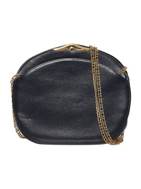 Cartier Vintage black leather Sapphire Line crossbody bag