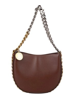 Stella McCartney Brown vegan leather medium Frayme bag