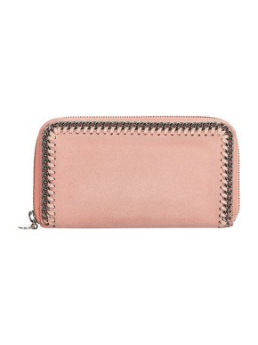 Stella McCartney Pink Shaggy Deer Falabella continental wallet