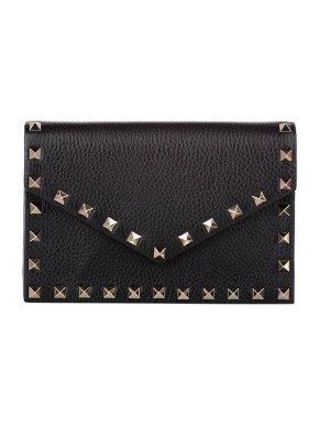 Valentino Garavani Black leather Rockstud chain crossbody bag