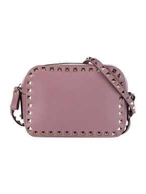 Valentino Garavani Pink leather Rockstud camera bag