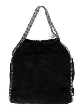 Stella McCartney Black Shaggy Deer Falabella tote bag