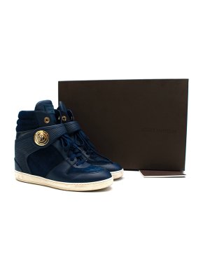 Louis Vuitton Blue Suede & Epi Leather High Tops