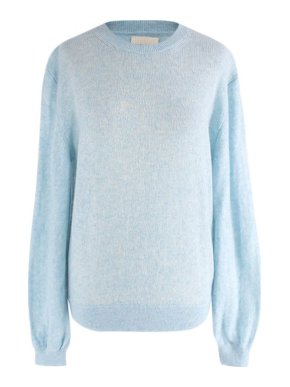Khaite Powder blue marl cashmere jumper