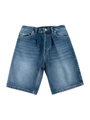 Raey Mid-blue denim Fold bermuda shorts