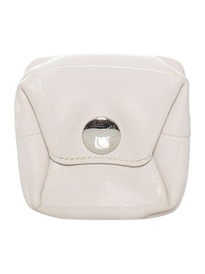 Hermes White Chevre le Vin Quatre coin purse