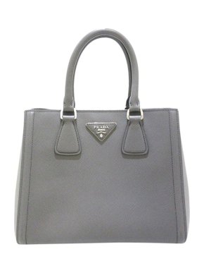 Prada Grey Saffiano Lux leather Galleria tote bag