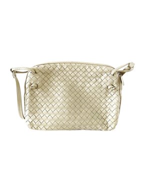 Bottega Veneta White Intrecciato leather Nodini bag