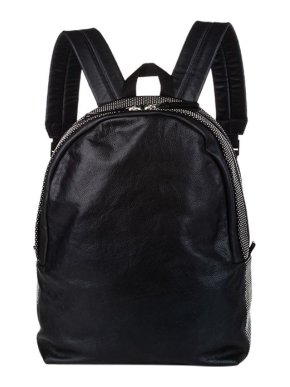 Alexander McQueen Black leather silver studded backpack
