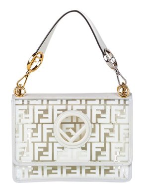 Fendi FF white & clear PVC Kan I bag