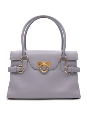 Salvatore Ferragamo Lilac leather Gancini Buckle bag