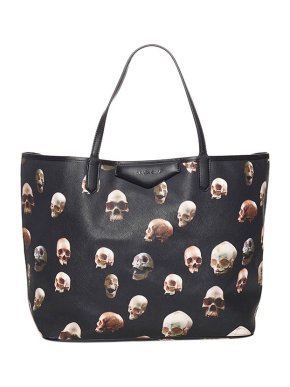 Givenchy Black skull print PVC tote bag