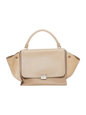 Celine Cream leather Trapeze bag