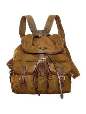 Prada Olive green nylon Tessuto backpack