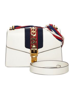 Gucci White leather small Sylvie bag