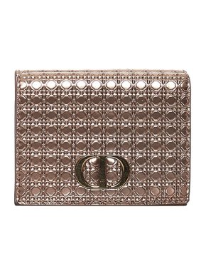 Dior Metallic Microcannage leather 30 Montaigne wallet