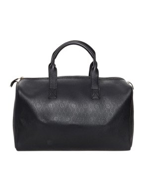 Dior Vintage black monogram leather travel bag