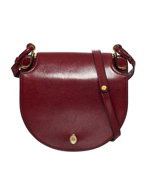 Dior Vintage burgundy leather saddle bag