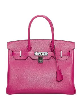 Hermes Pink Epsom leather Birkin 30 bag PHW
