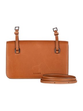 Jil Sander Tan leather crossbody bag