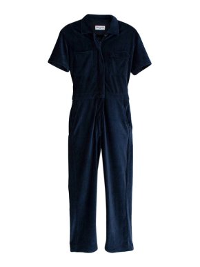 Rivet Utility blue baby-cord jumpsuit