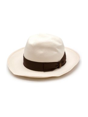 Borsalino Natural straw woven hat 60