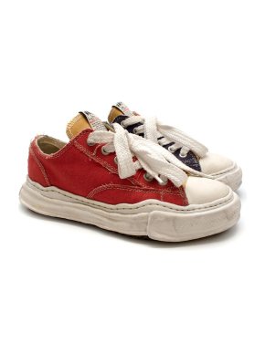 Maison Mihara Yasuhiro Tricolour canvas chunky low top trainers