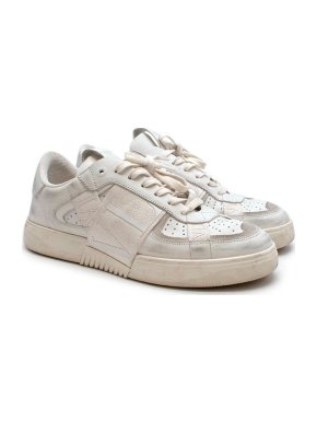 Valentino Garavani White leather & canvas VL7N trainers