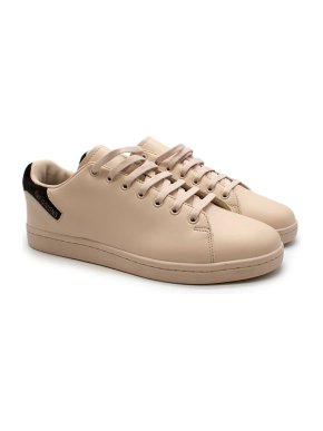 Raf Simons Beige & brown faux-leather Orion trainers