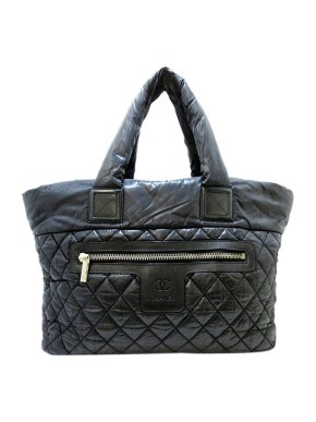 Chanel Black nylon quilted Coco Cocoon tote bag