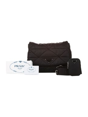 Prada Black nylon Tessuto Impunto crossbody bag