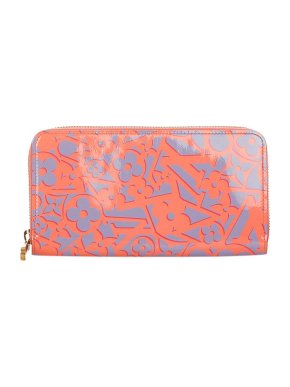Louis Vuitton Orange & lilac monogram Vernis Sweet Zippy wallet
