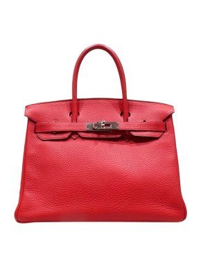 Hermes Red Taurillon Clemence leather Birkin 30 PHW
