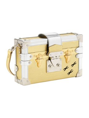 Louis Vuitton Gold Epi leather Petite Malle box bag