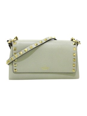 Valentino Garavani Ivory leather Rockstud flap bag