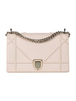 Nude pink leather Diorama bag