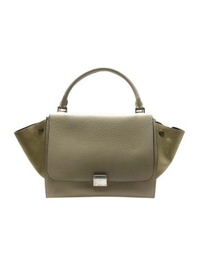 Celine Cream leather Trapeze bag