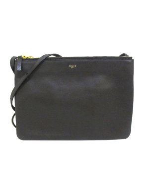 Celine Black leather Trio crossbody bag