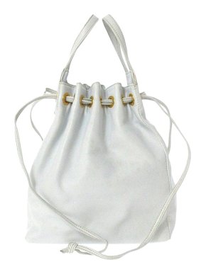 Fendi White leather Mon Tresor bucket bag