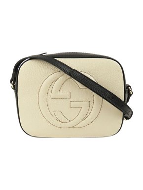 Gucci Ivory & black leather Soho Disco camera bag