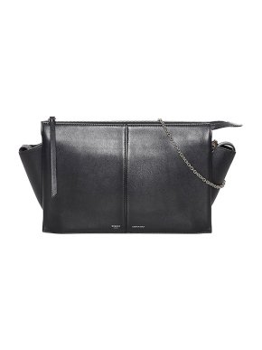 Celine Black leather Trifold crossbody bag