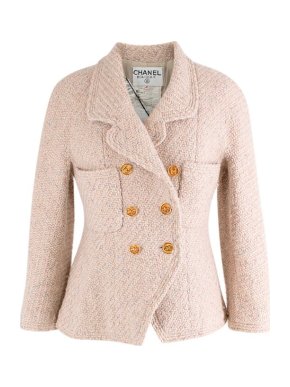 Chanel Vintage beige-pink boucle wool jacket