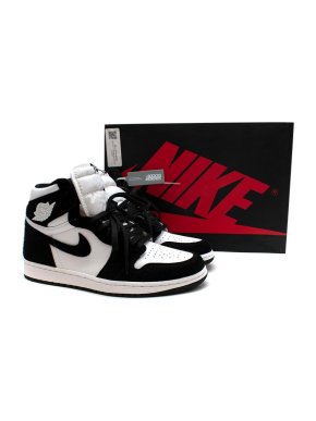 Nike Black & White Leather/Calfhair Air Jordans Retro OG