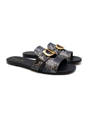 Dior Grey python 30 Montaigne slides