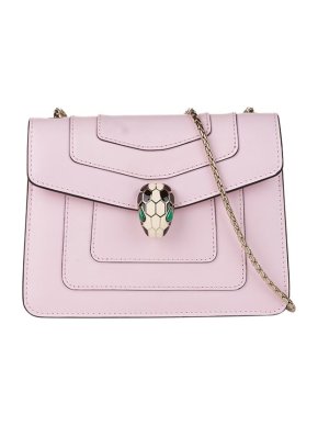 Bvlgari Pale pink leather Serpenti Forever bag