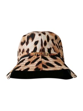 Moschino Leopard print gabardine bucket hat