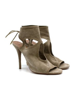 Aquazzura Khaki Suede Sexy Thing Sandals