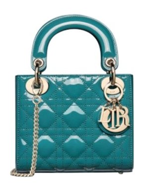 Teal Patent Mini Lady Dior