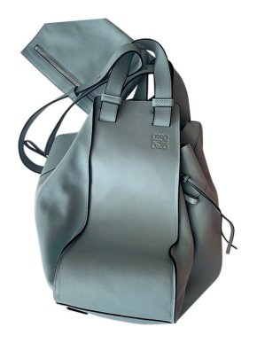 Loewe Blue Leather Large Hammock Bag